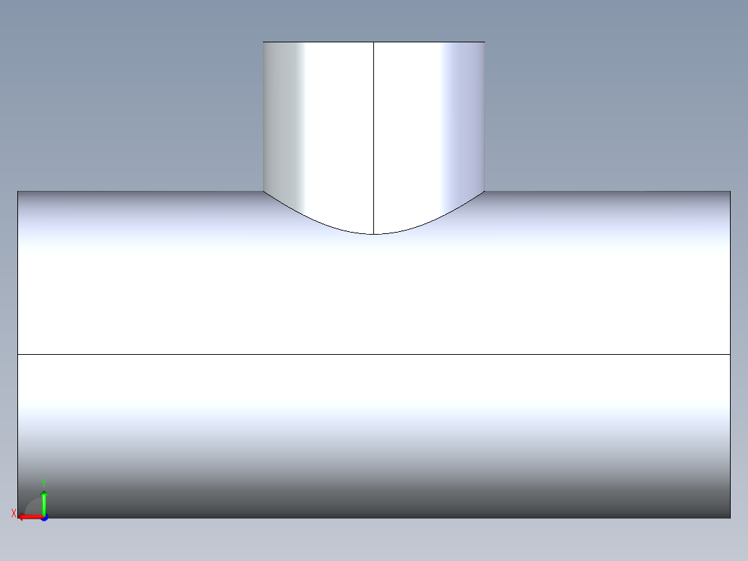 CPVC管件02-Sch80_ReducingTee_SxSxS_9801-130_1in x 0.5in后视图