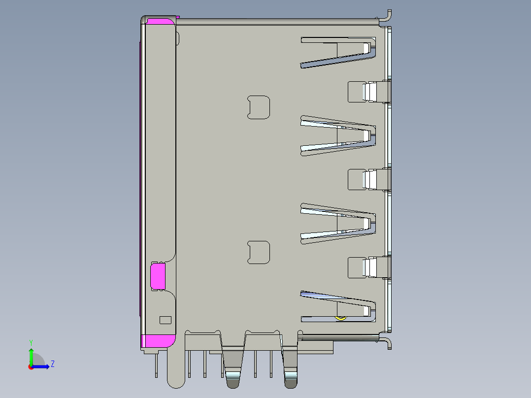 Qual USB 3.0型号UEA11123-QHD6-4F左视图