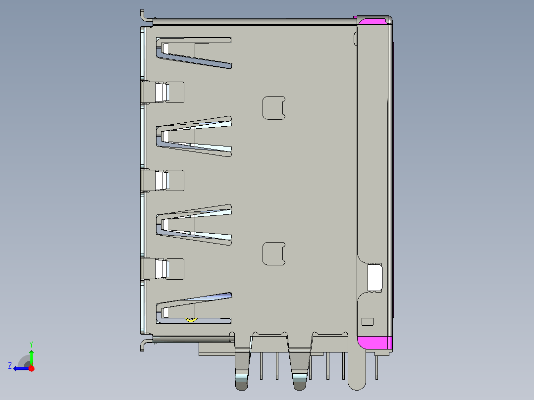 Qual USB 3.0型号UEA11123-QHD6-4F右视图