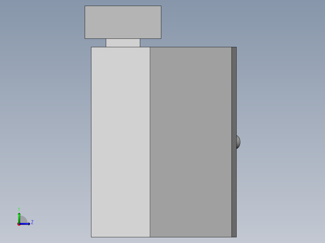 具有自动灭火功能的配电控制设备左视图