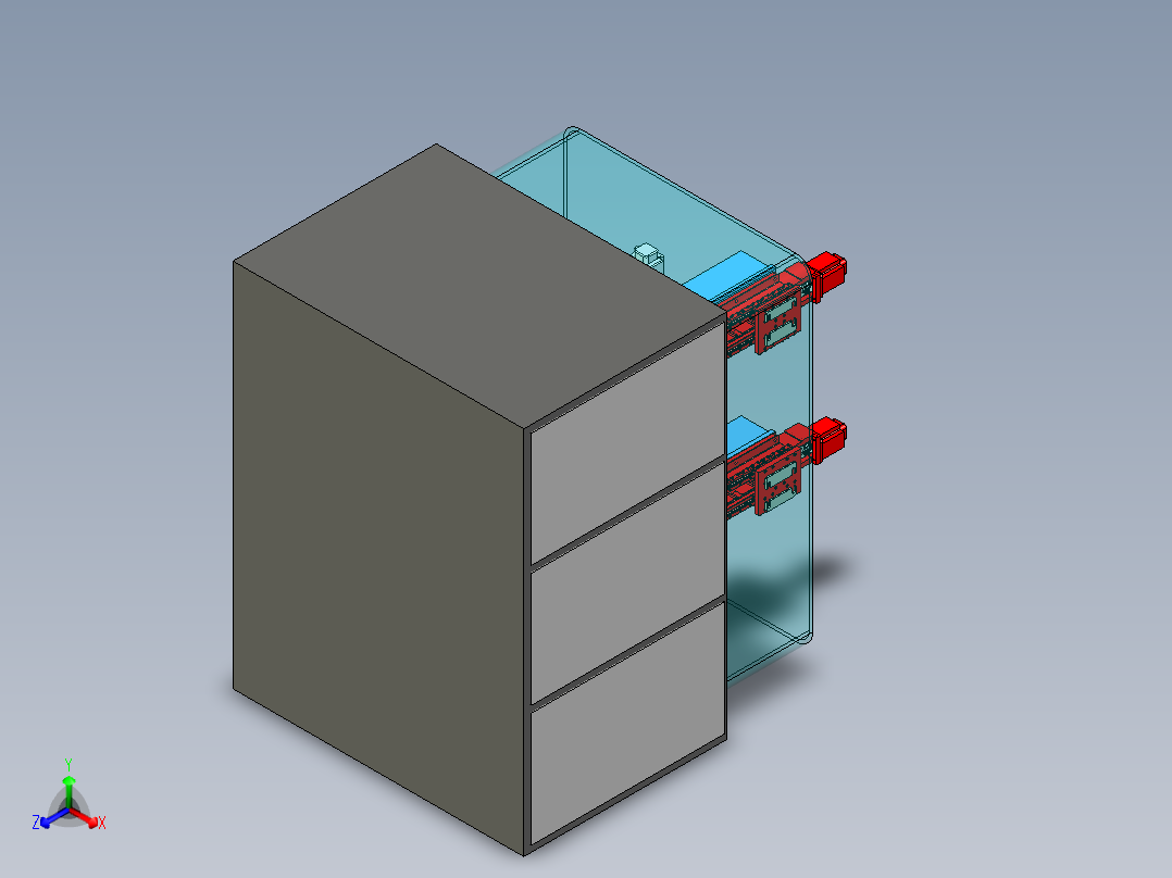双头双位精密研磨机ug10正等轴测图