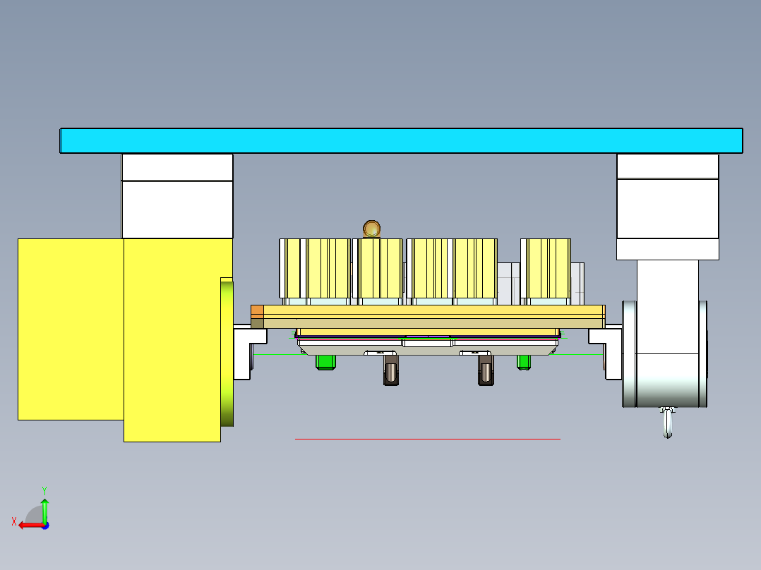 冲压薄铝板电脑键盘外壳铣外形C角程序模型后视图