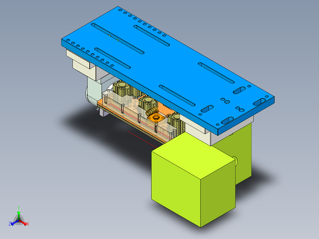 冲压薄铝板电脑键盘外壳铣外形C角程序模型正等轴测图