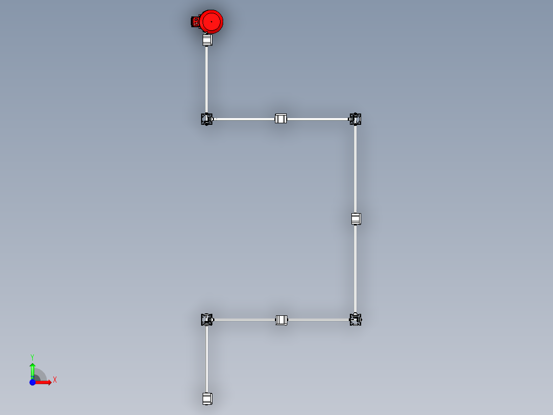 减速电机与伞齿直角传动系统设计前视图