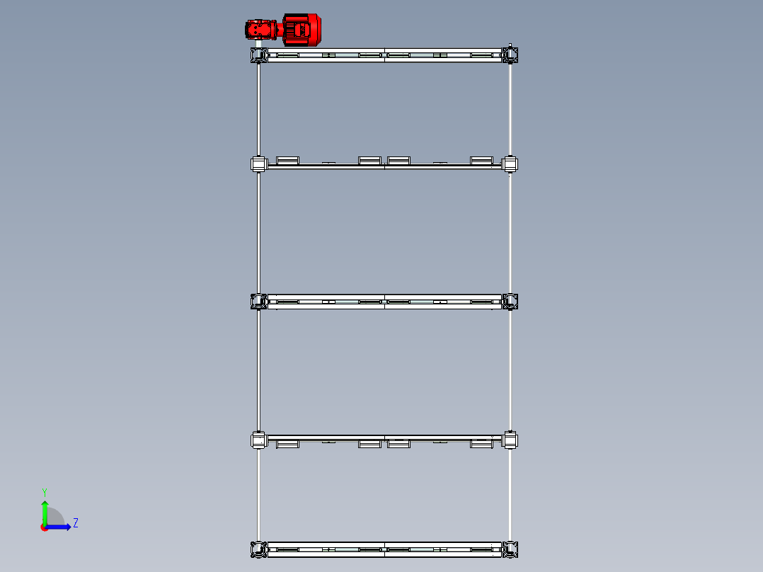 减速电机与伞齿直角传动系统设计左视图