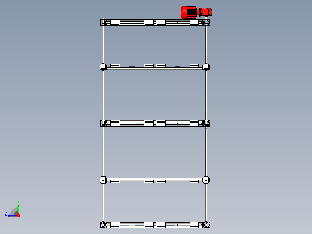 减速电机与伞齿直角传动系统设计右视图