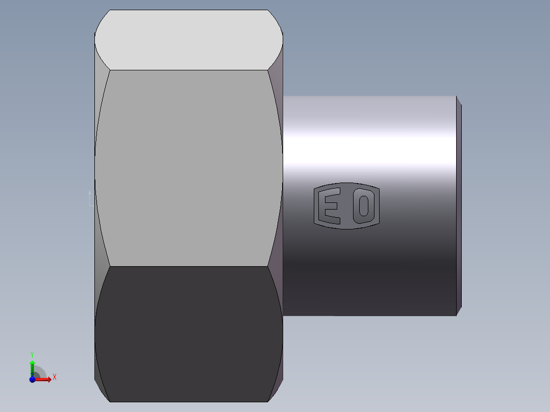 90度焊接接头、SKA38X3-前视图