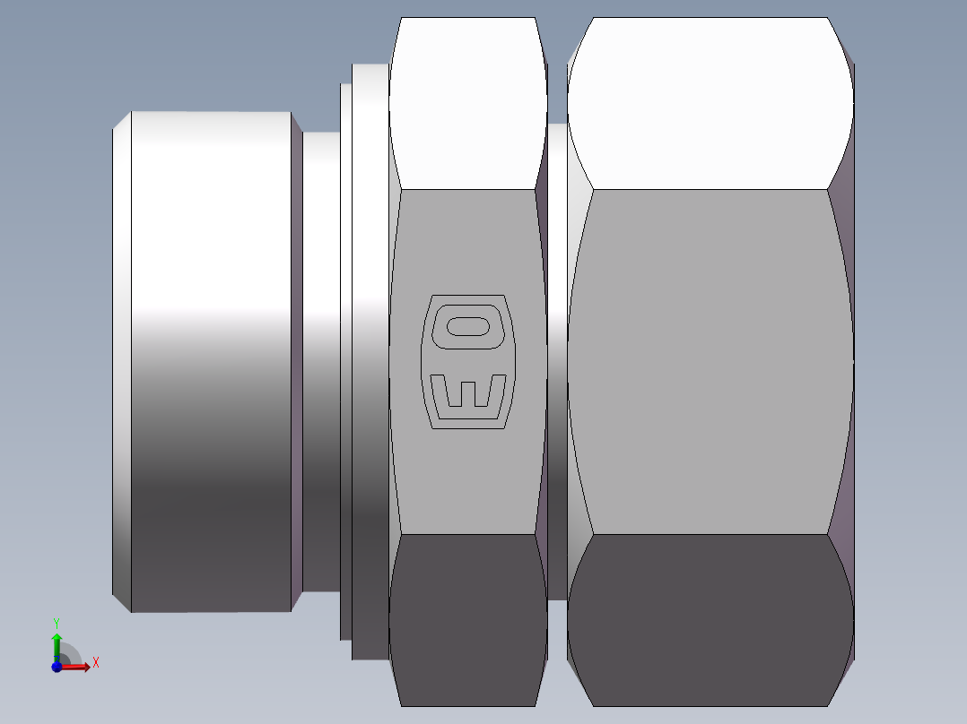 直通公制螺纹组合接头、2MC-42-45WD前视图