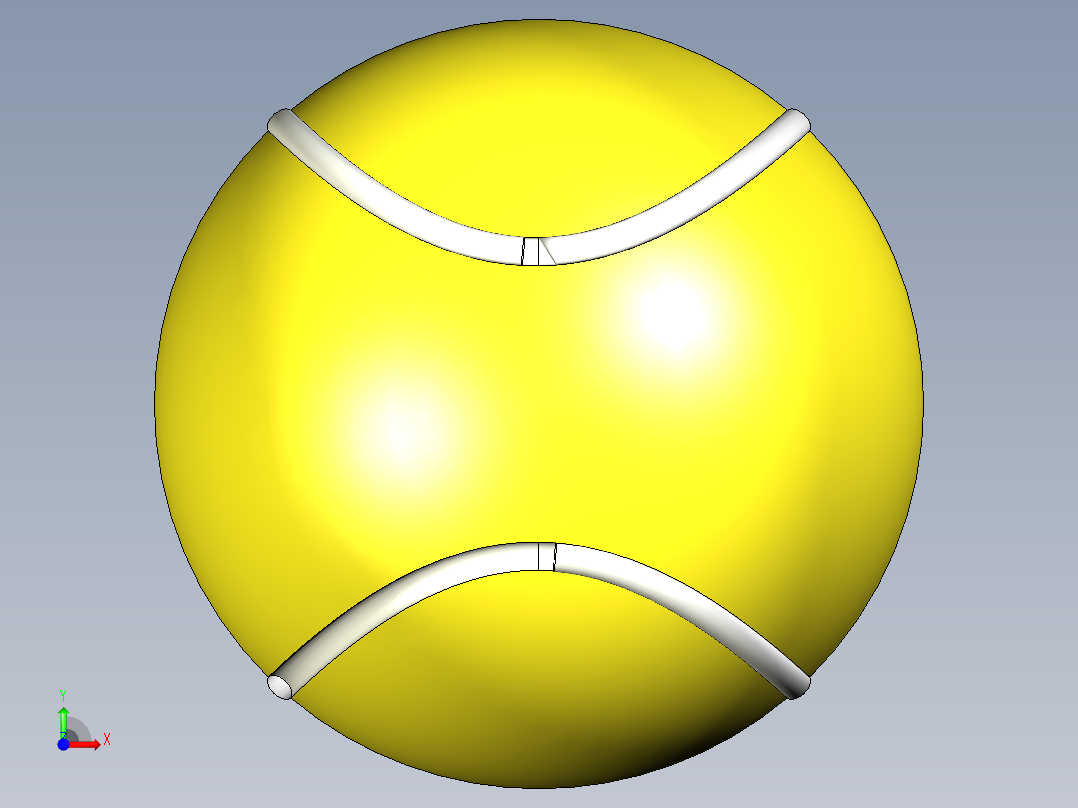 网球、网球拍(5)前视图