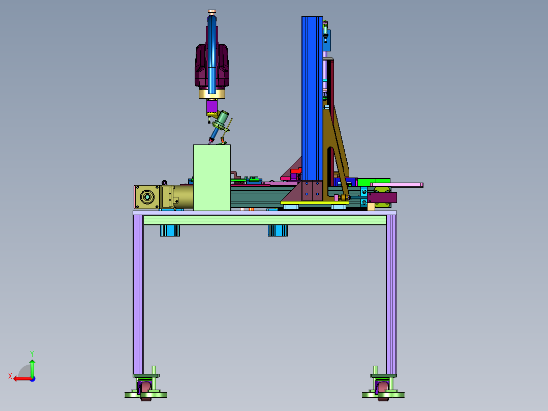 焊锡冶具的多功能翻转平台后视图