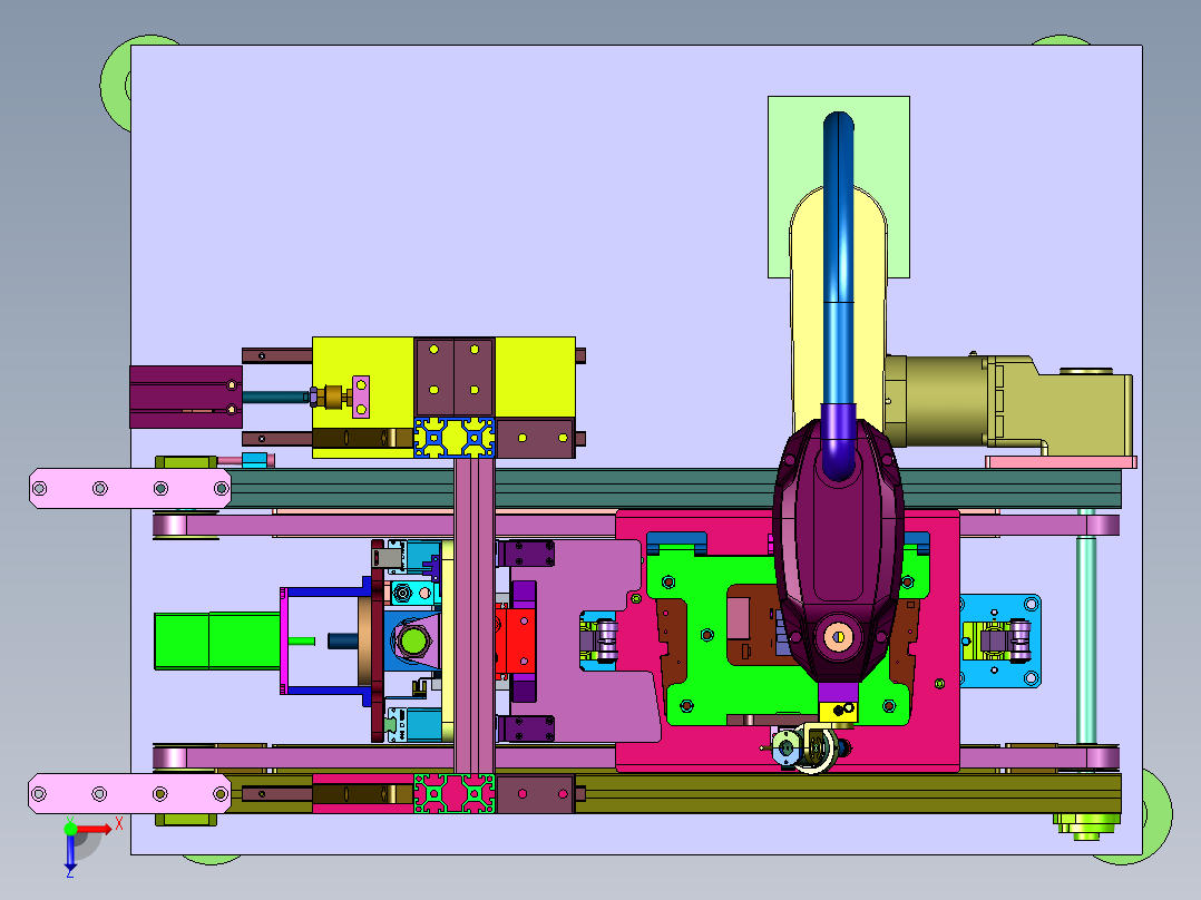 焊锡冶具的多功能翻转平台俯视图