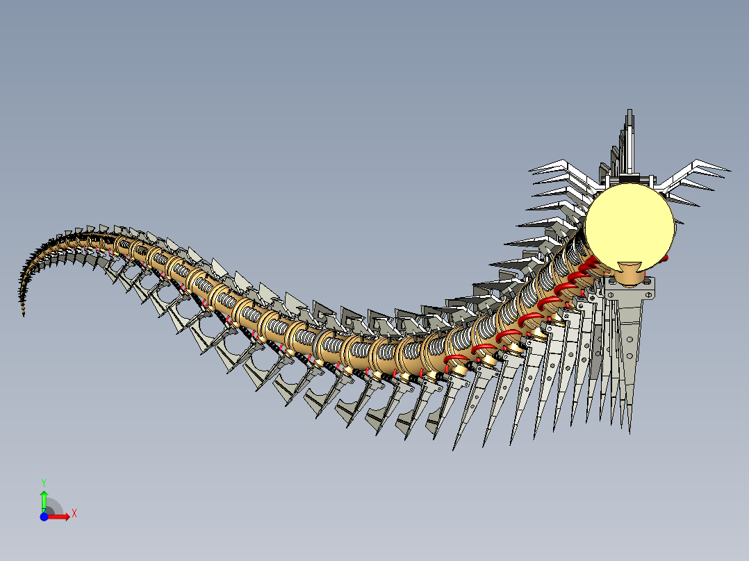 B2005126-霸王龙机械尾前视图