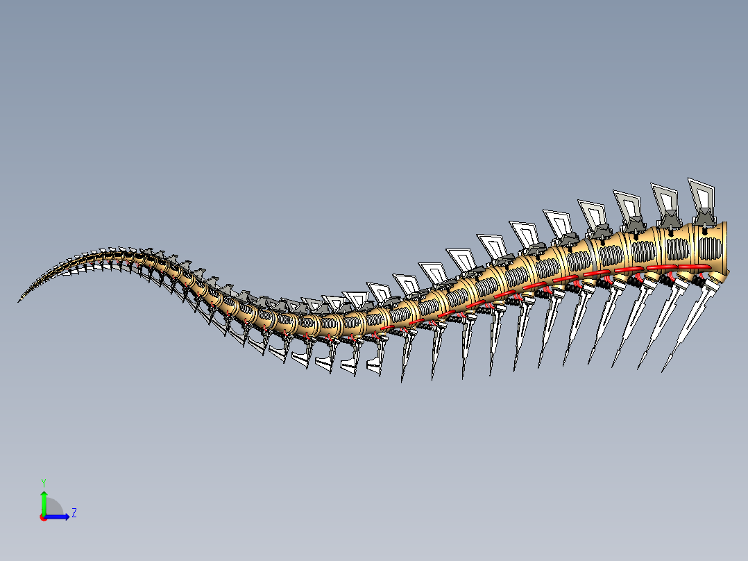B2005126-霸王龙机械尾左视图
