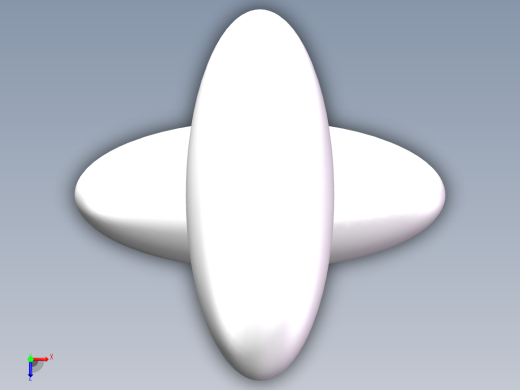 两个椭圆实体俯视缩略图