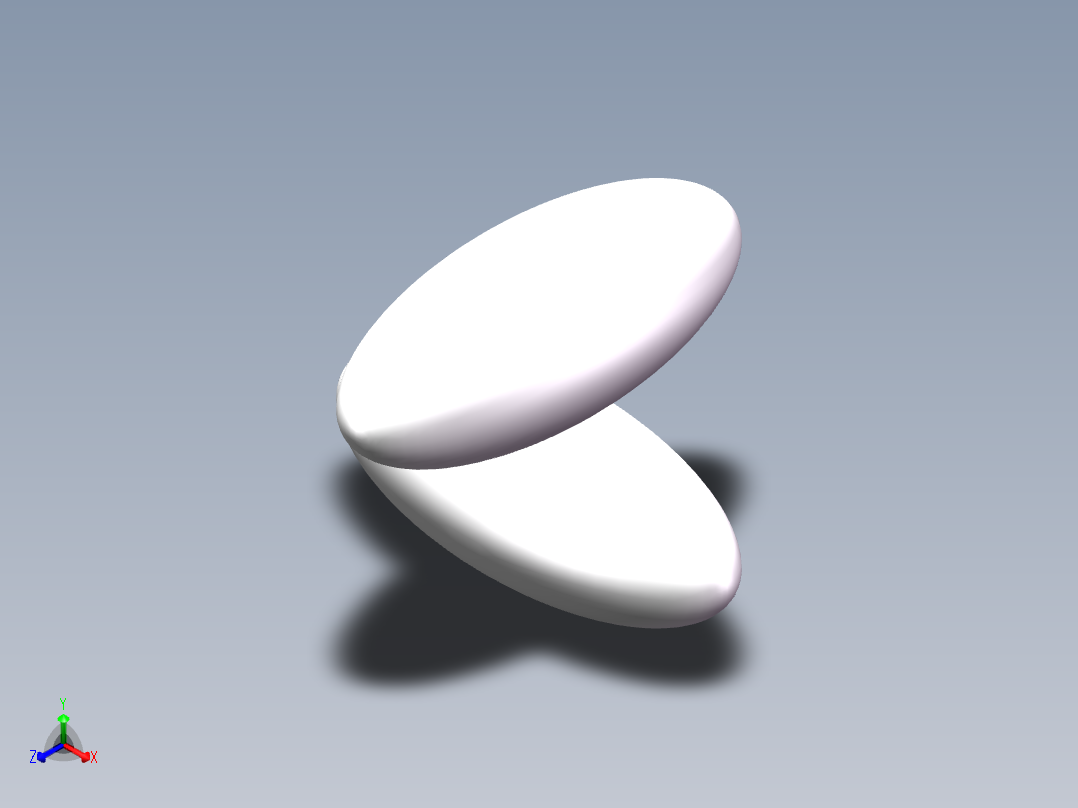 两个椭圆实体正等轴测图