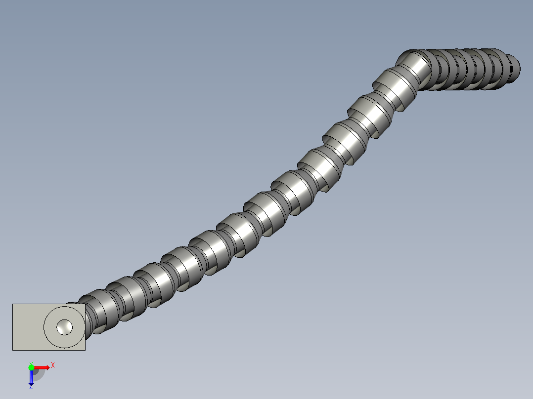 S吹气软管俯视图