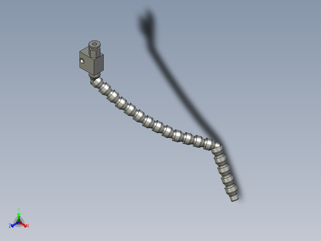 S吹气软管正等轴测图