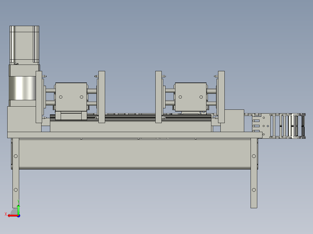载具自动回流组件后视图