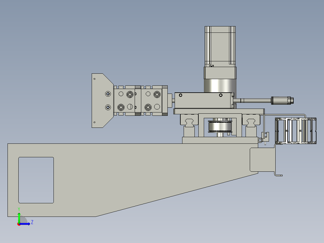 载具自动回流组件左视图