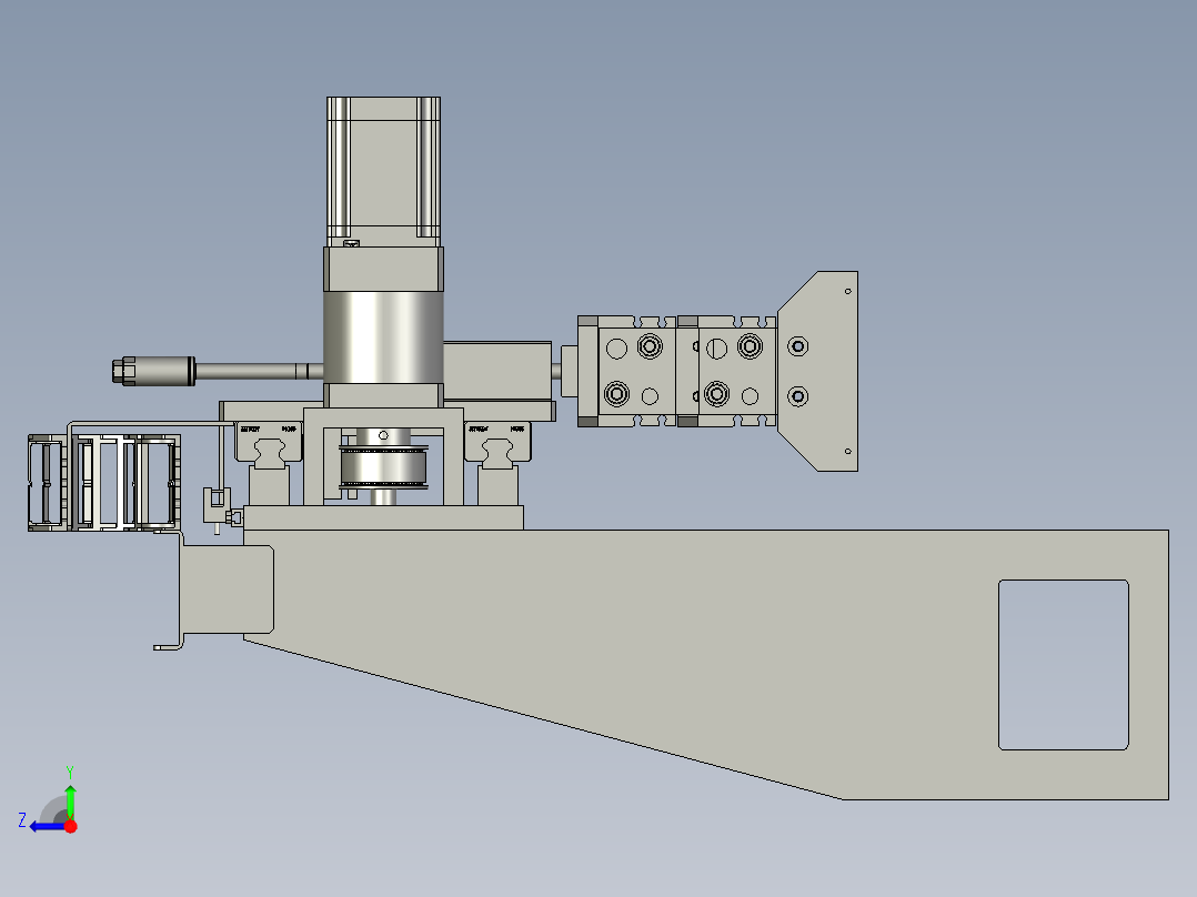 载具自动回流组件右视图