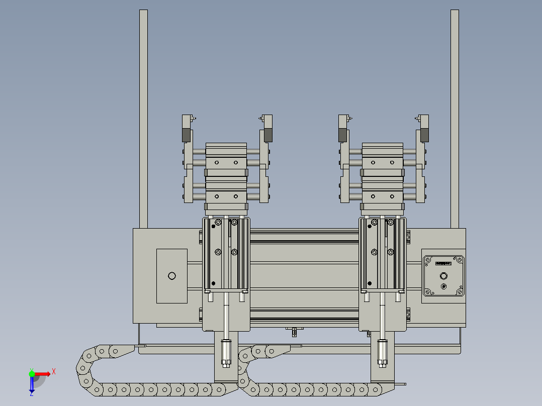 载具自动回流组件俯视图