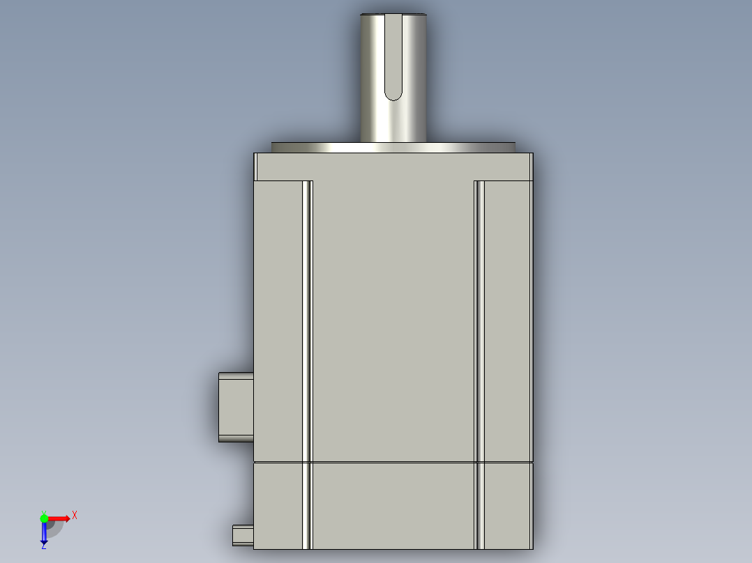 三菱HF-KE73JK伺服电机-MT750俯视图