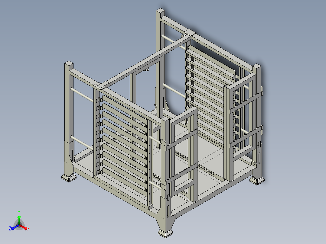 Golf A6折叠天窗料架主视图