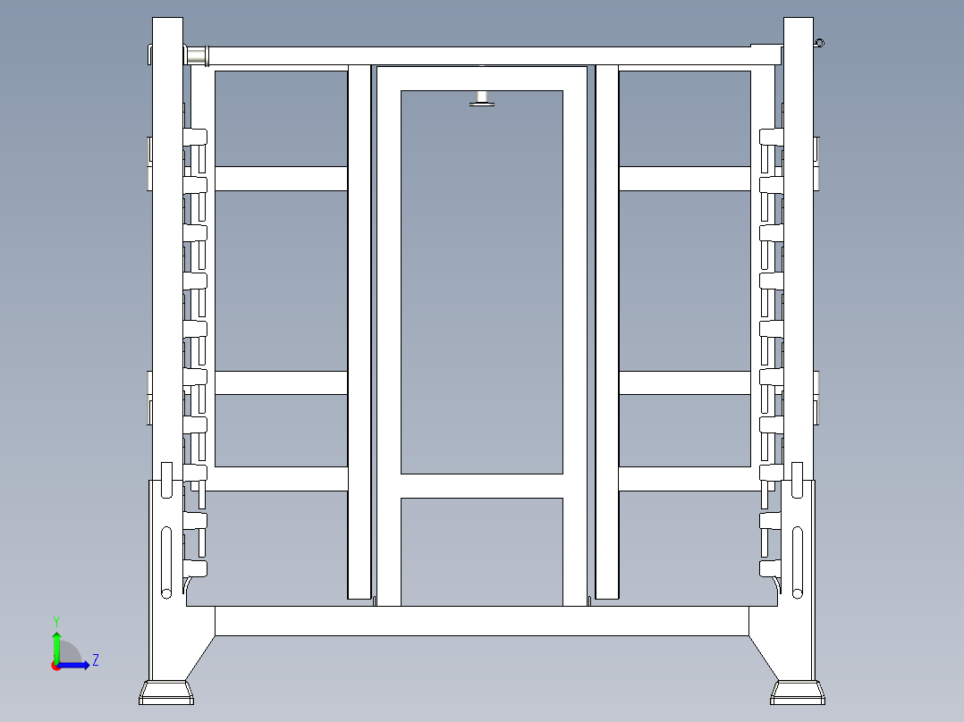 Golf A6折叠天窗料架左视图