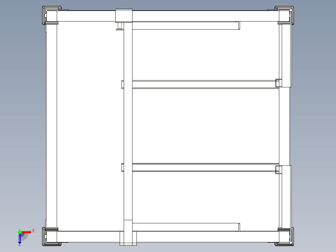 Golf A6折叠天窗料架俯视图