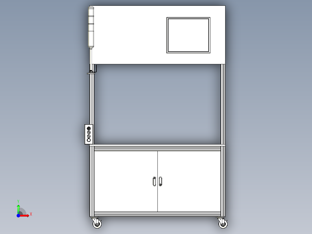 复珊端子pin入孔与否检测机前视图