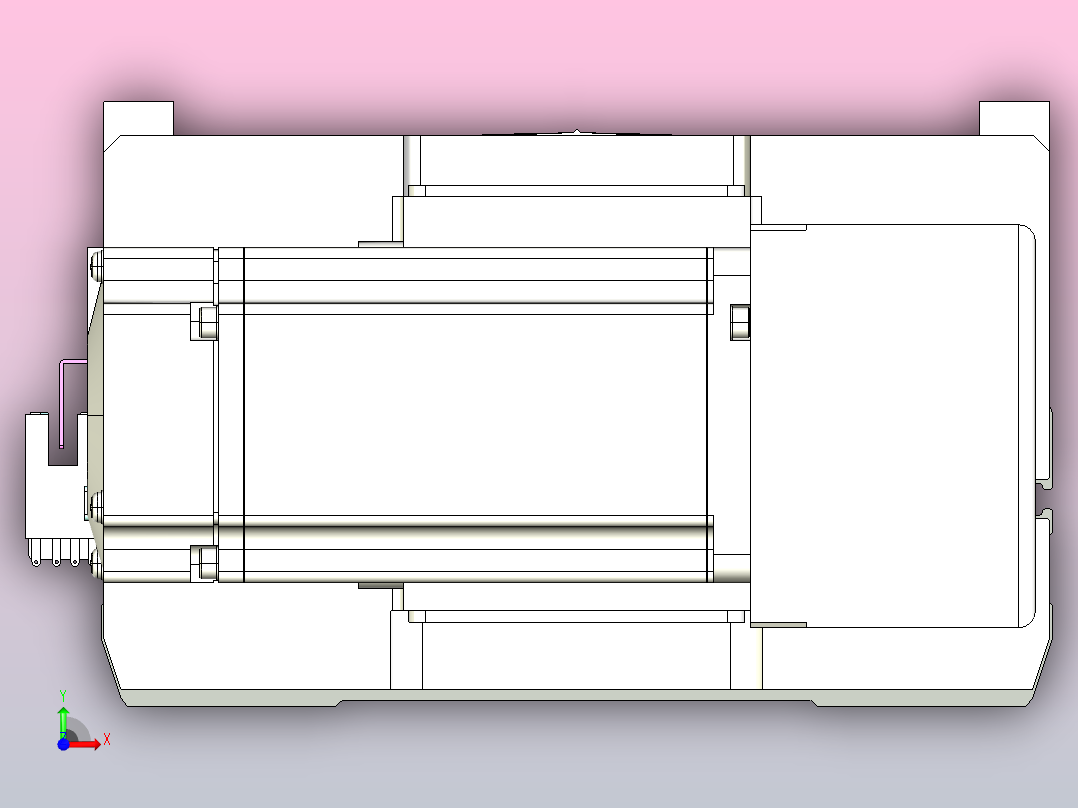 ATB17-R-300-400W伺服电机ATB17 皮带驱动直线滑台模组前视图