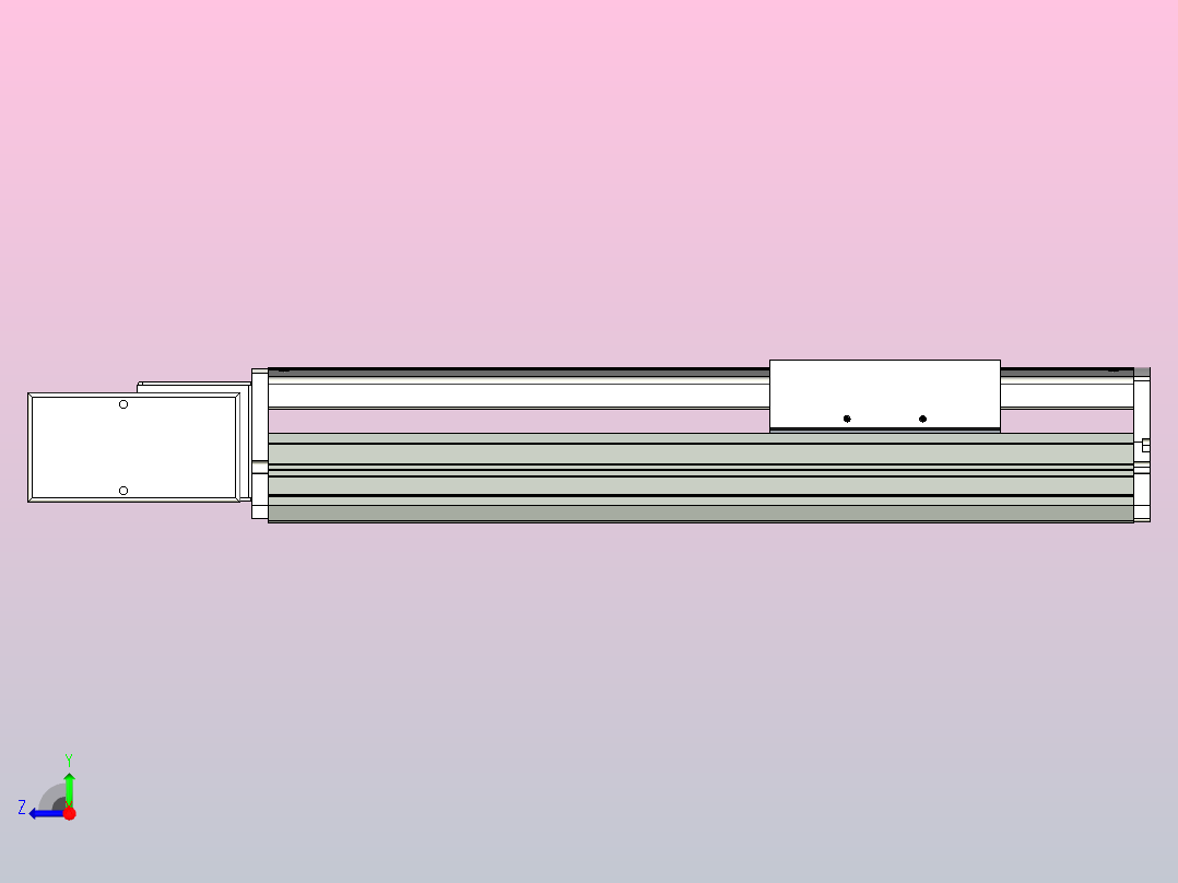 ATB17-R-300-400W伺服电机ATB17 皮带驱动直线滑台模组右视图