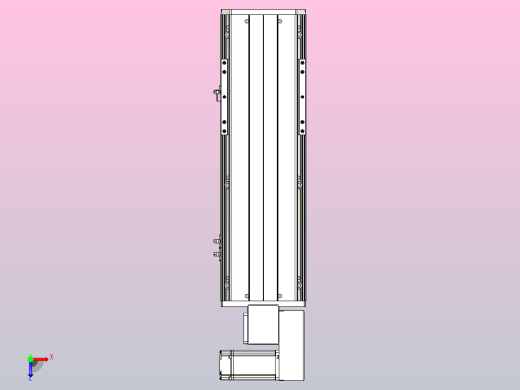 ATB17-R-300-400W伺服电机ATB17 皮带驱动直线滑台模组俯视缩略图