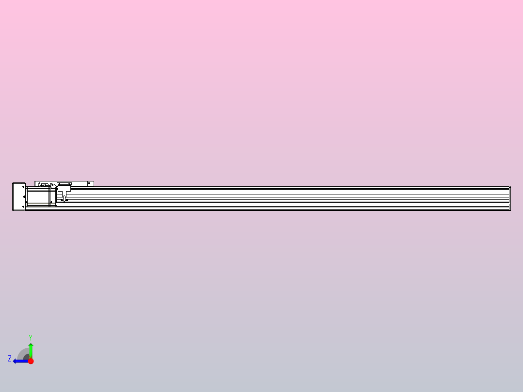 滚珠丝杠直线轴带导轨全封闭TPA-HCR-202D-2510C-L1650-MR-Y-P75-N3右视图