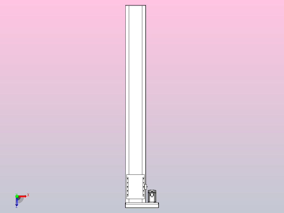 滚珠丝杠直线轴带导轨全封闭TPA-HCR-202D-2510C-L1650-MR-Y-P75-N3俯视图