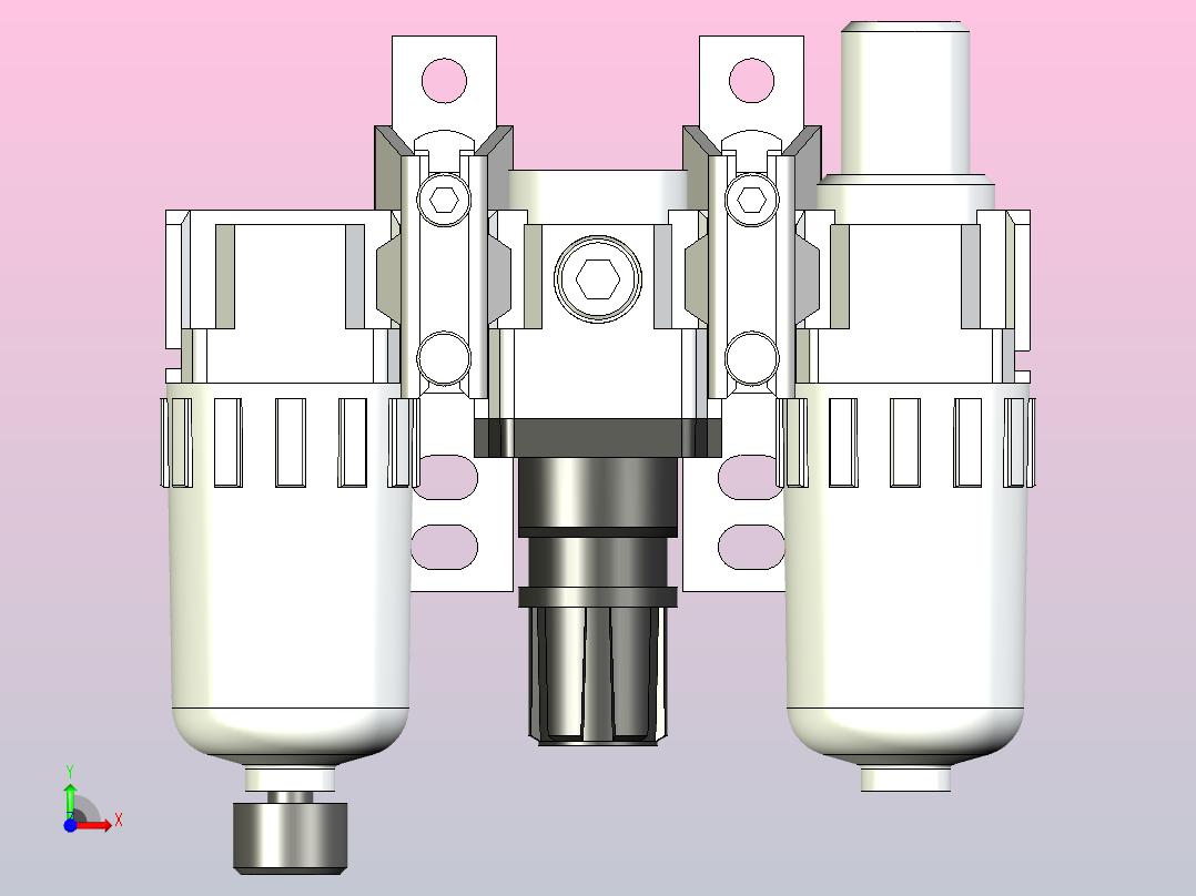 SMC气路元件前视图