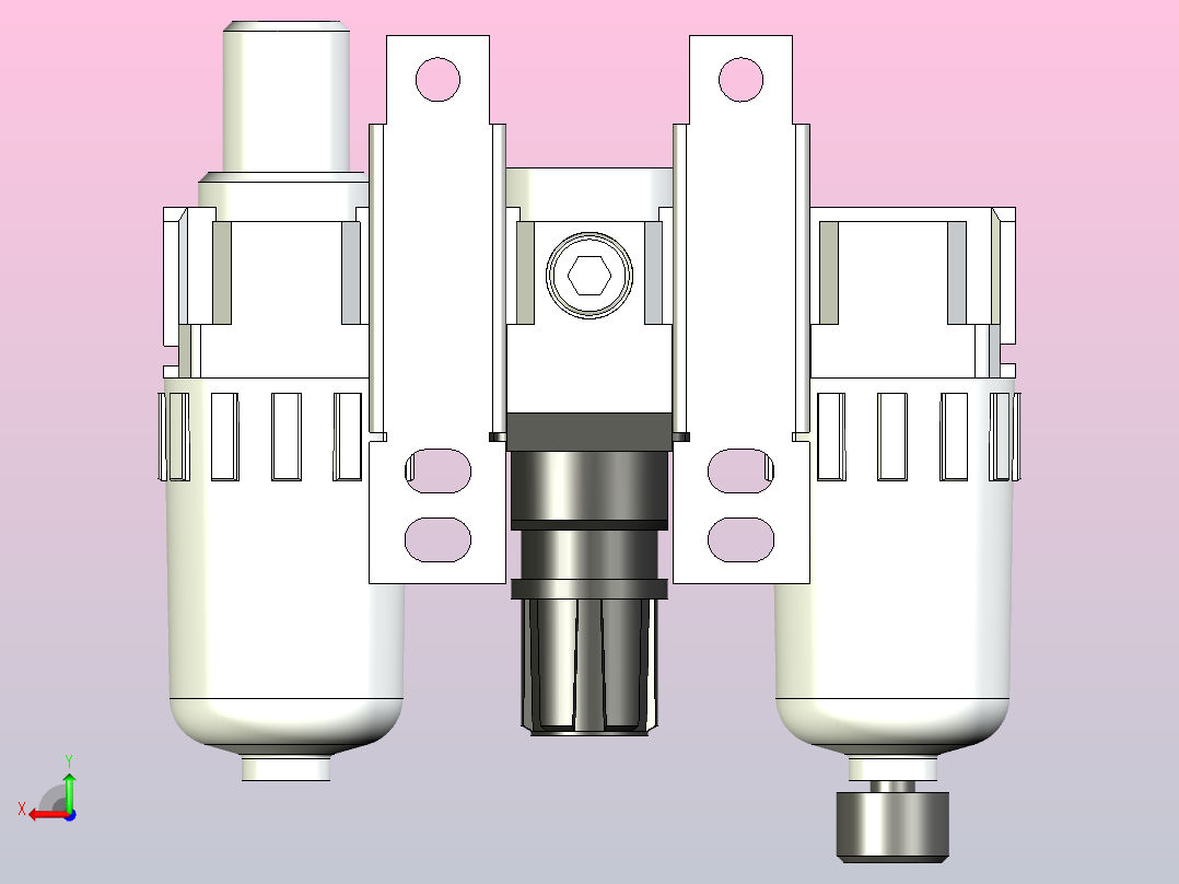 SMC气路元件后视图