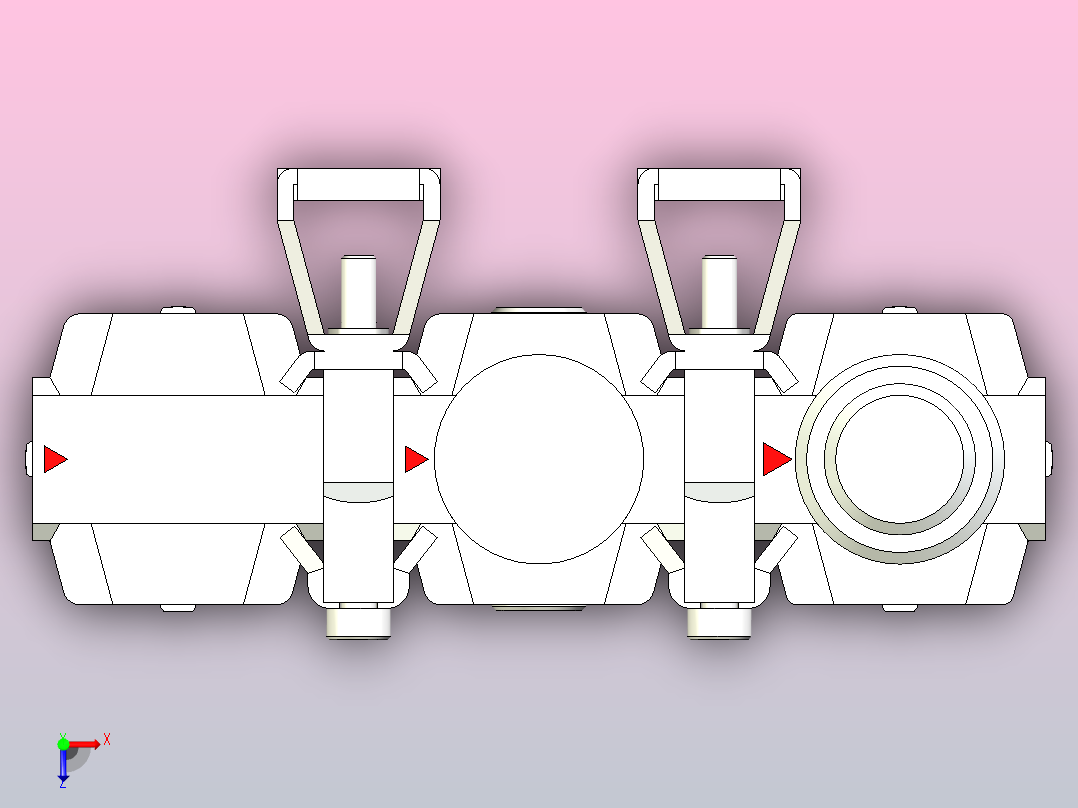 SMC气路元件俯视图