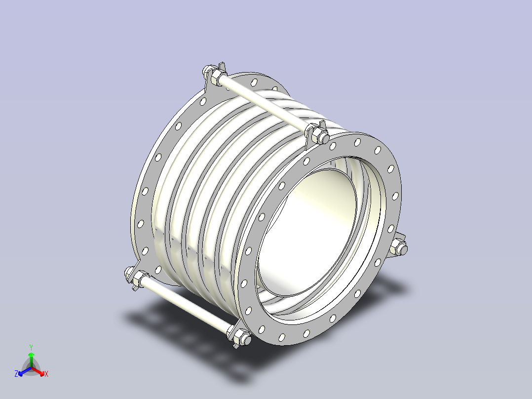 GB╱T 12522-2009[A型膨胀节IA450N1-5]正等轴测图