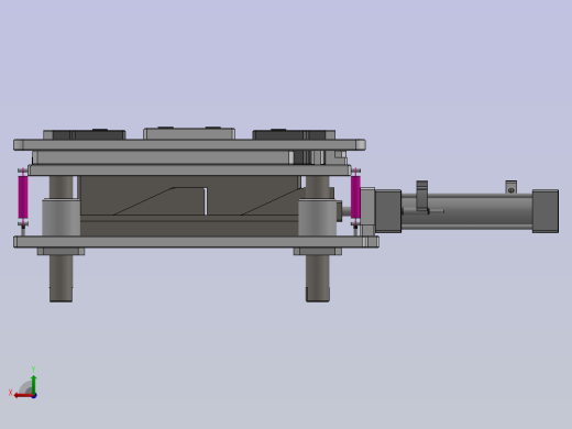 基于楔块原理的顶升机构后视缩略图