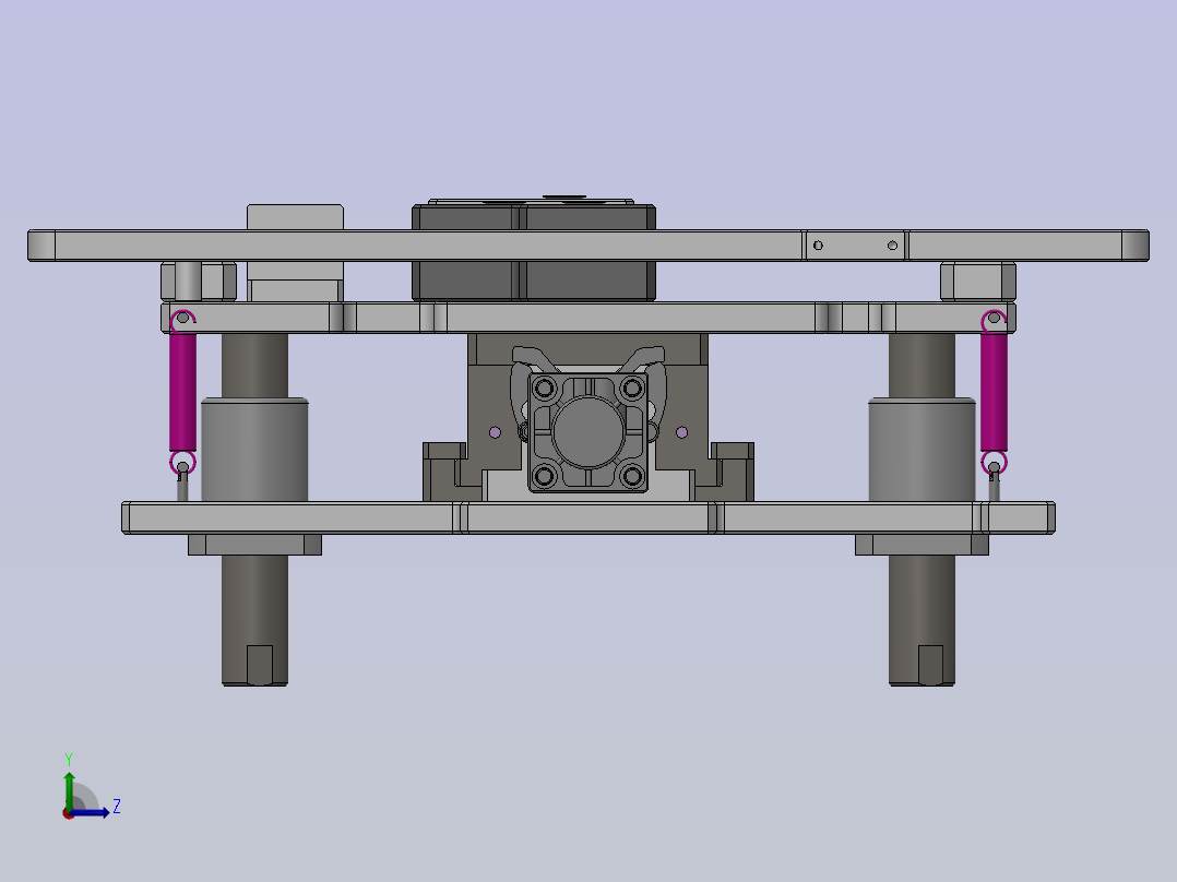 基于楔块原理的顶升机构左视图
