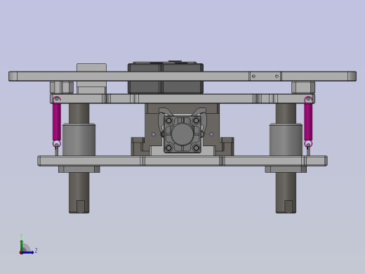 基于楔块原理的顶升机构左视缩略图