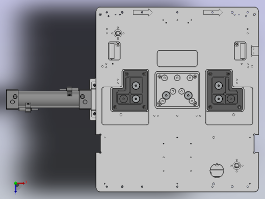 基于楔块原理的顶升机构俯视缩略图