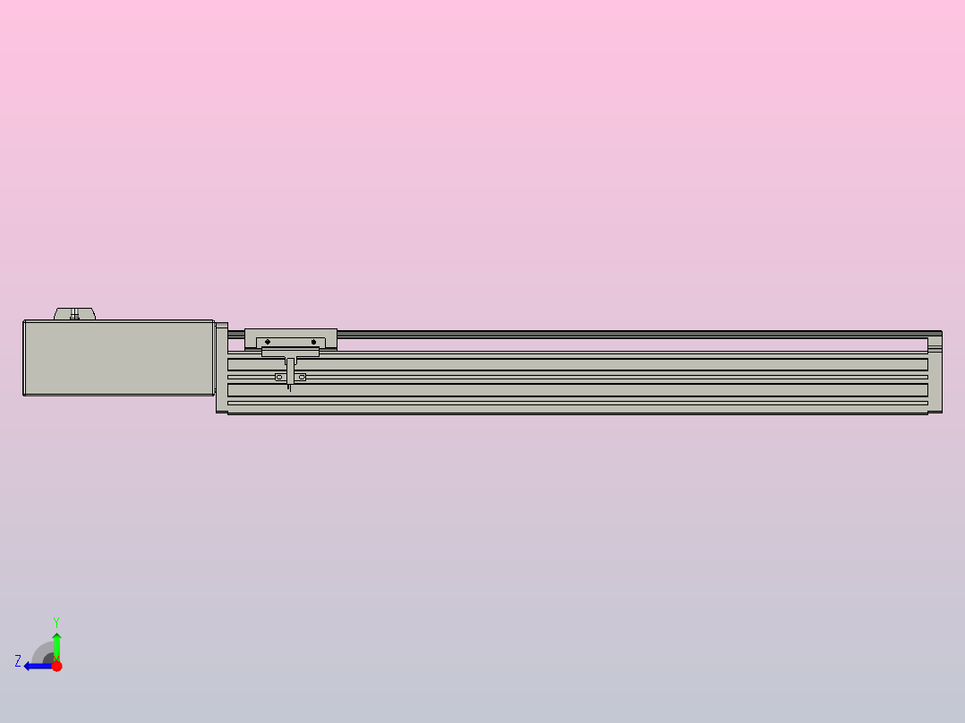 皮带直线轴半封闭可选导轨TPA-HNB-65S-90-L450-MR-C-P10-N3右视图
