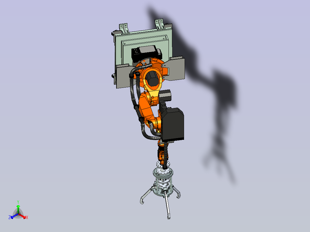 机器人三爪抓具设计主视图