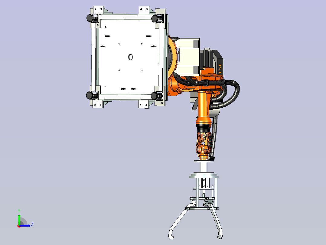 机器人三爪抓具设计左视图