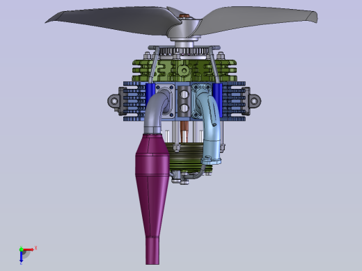 飞机汪克尔发动机 stp俯视缩略图