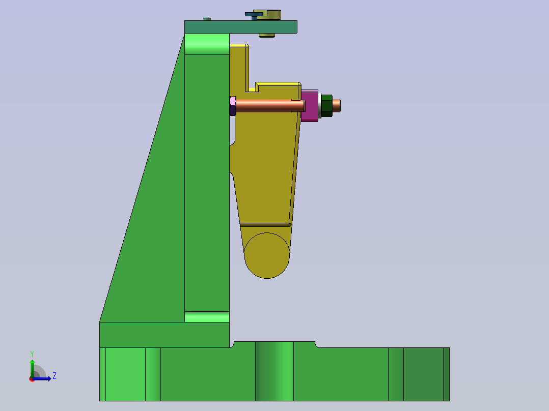 ca6140机床后托架（831001）工艺及钻φ6孔和M6夹具设计【含三维solidworks】左视图