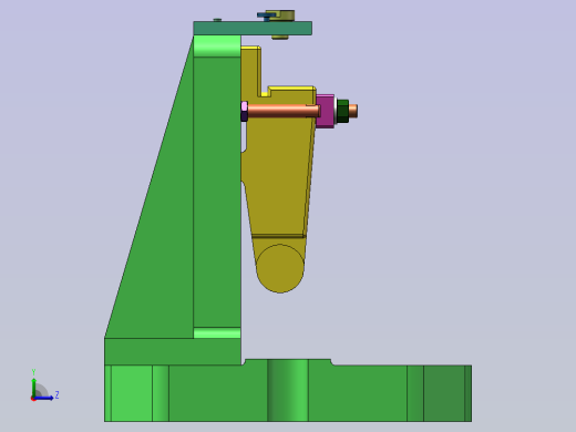 ca6140机床后托架（831001）工艺及钻φ6孔和M6夹具设计【含三维solidworks】左视缩略图