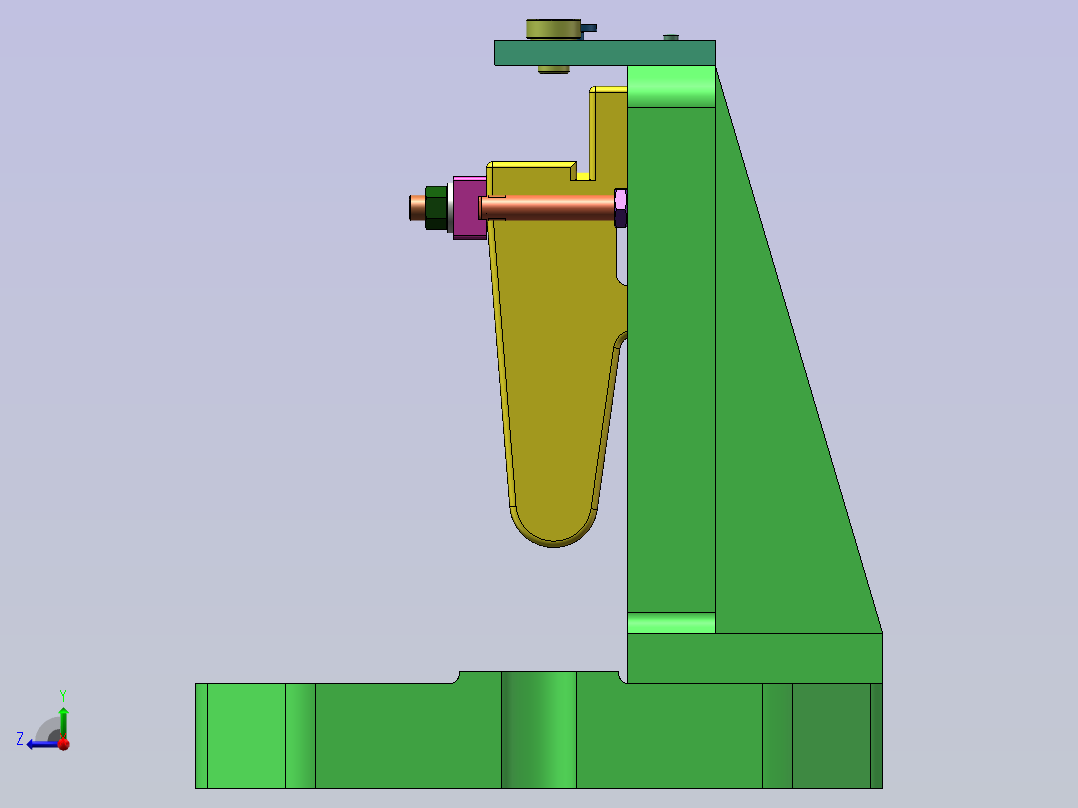 ca6140机床后托架（831001）工艺及钻φ6孔和M6夹具设计【含三维solidworks】右视图